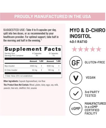 NatureWise Myo-Inositol & D-Chiro Inositol Supplement for Women - Ideal 40:1 Ratio 30-Day Supply + Magnesium Glycinate 550mg + 10000 IU Vitamin D3 + K2 - Chelated for High Absorption 30-Day Supply  - Buy Online on GoSupps.com