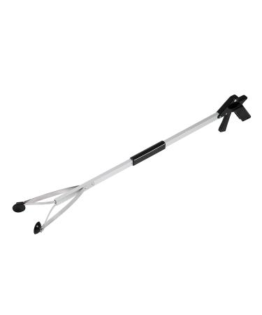 Grabber Reacher Suction Cup Grip Tool- Long 32 Inch Foldable Strong Heavy Duty Aluminum Pick Up Stick - Lightweight Trash Litter Picker Claw Extended Gripper Nabber Assist for Elderly, Luxet (Black) 1 Count (Pack of 1) Black