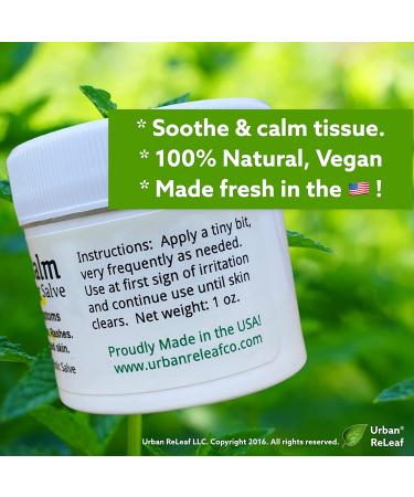 Urban ReLeaf Lemon Balm Salve - Natural Relief for Itchy Blisters, Rashes, Bumps & Bug Bites - Buy Online on GoSupps.com