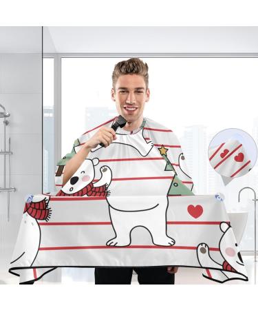 Waterproof Barber Cape - Polar Bear & Cheetah Haircut Bib for Men & Women | Unisex Hair Cutting Cape - Buy Online on GoSupps.com