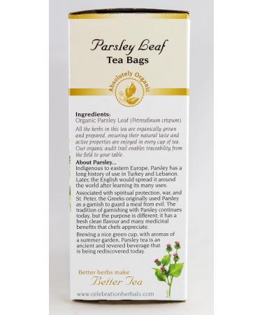 Celebration Herbals Parsley Leaf Tea Bags - 24 Count - Buy Online on GoSupps.com