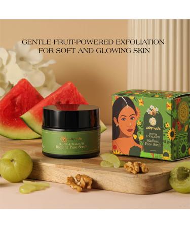 Ashpveda Fruit Face Scrub (Date and Walnut) Face Scrub for Deep Exfoliation | Helpful for Dead Skin Smooth and Clear Complexation and Tan Removal | Hydrating & Exfoliating For Women and Men (30gm) - Buy Online on GoSupps.com
