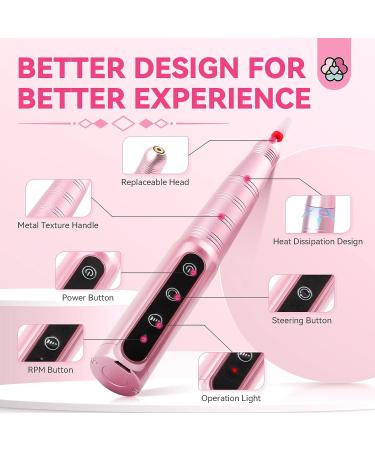 Saviland Electric Nail Drill Kit - Rechargeable 26000RPM Cordless with 12 Drill Bits and Accessories for Acrylic Nails - Perfect for Manicure, Pedicure & Nail Art - Buy Online on GoSupps.com