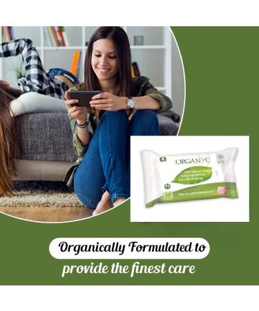 Buy Organ(y) C Organic Cotton Intimate Care Cloths - 4 Packs of 20 Eco-Friendly Wet Wipes (80 Total) - Safe & Moist for Sensitive Skin - Buy Online on GoSupps.com