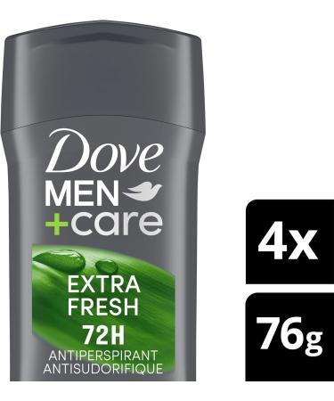 Dove Men+Care Mens Deodorant Antiperspirant Stick for 72h sweat & odour protection Extra Fresh with Triple Action moisturizer to help prevent skin irritation caused by dryness 76g Pack of 4 - Buy Online on GoSupps.com