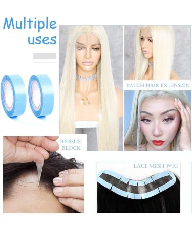 Double-Sided Tape for Hair Extensions - High Adhesive Strips, 2 Rolls, 3 Yards Each - Buy Online on GoSupps.com