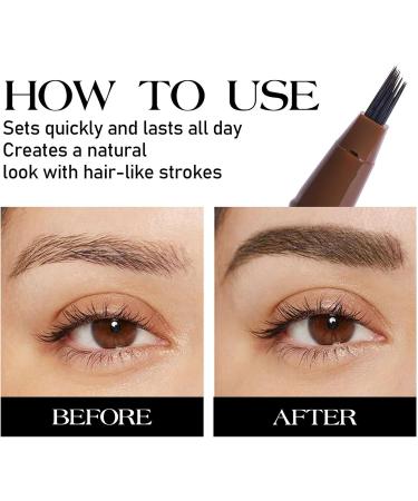  TocaFeank Eyebrow Tint Pencil Waterproof Eyebrow Pen | Waterproof Liquid Eyebrow Pencil Long Lasting Eyebrow Pen Accurate Liquid Eyebrow Pen Stain Resistant Color - Buy Online on GoSupps.com