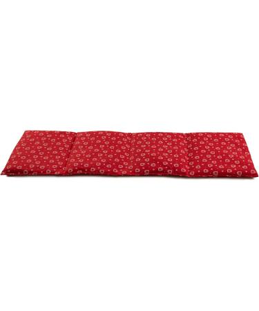 4-Chamber Rapeseed Pillow 20x60cm - Large Red Hearts Design | Heat & Cold Therapy Grain Pillow for Comfort - Buy Online on GoSupps.com