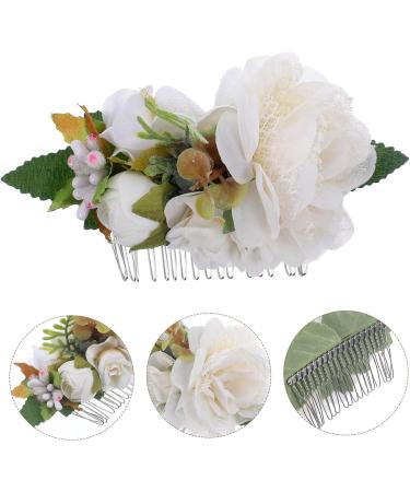 Ipetboom Bridal Hair Accessories Hair Pin Hair Barrettes Tiara Flower Bridal Side Comb Wedding Hair Comb Wedding Bride Hair Comb Hair Comb for Bride Comb for Bridal Tuck Comb Silk Flower - Buy Online on GoSupps.com