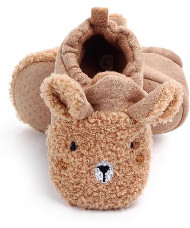 Exemaba Baby Winter Warm Shoes - Anti Slip Fleece Booties for Girls Boys (9-12 Months, Coffee) - Buy Online on GoSupps.com