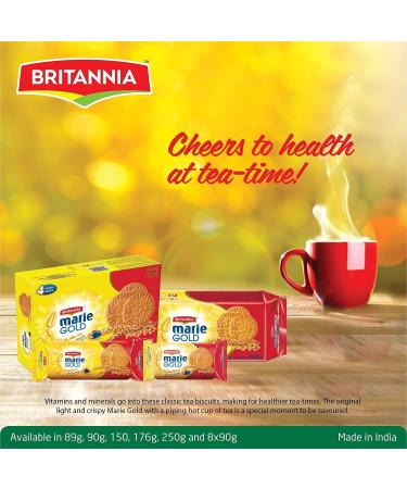 Britannia Marie Gold Cookies 21.16oz (600g) - Tea Time Biscuits - Vegetarian Snack - 2 Pack - Buy Online on GoSupps.com