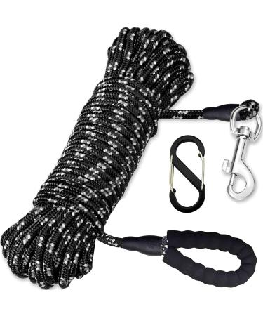 Reflective 65FT Dog Training Lead Rope for Hiking & Walking | Nylon Long Recall Leash with Comfortable Handle - Buy Online on GoSupps.com