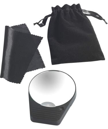 without brand pocket magnifying mirror black