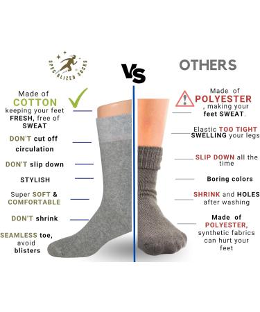 Diabetic Socks for Men & Women | Cozy Super Soft Thermal Socks in Medium Pink Lila & Gray - Buy Online on GoSupps.com