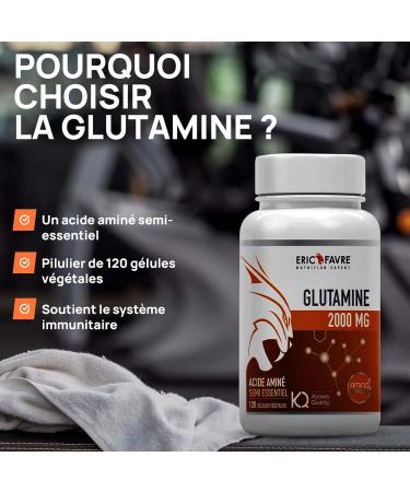 GLUTAMINE Kyowa 2000mg - Glutamine certified Kyowa Quality - Bodybuilding Intensive Trainings 120 capsules - Eric Favre - Buy Online on GoSupps.com
