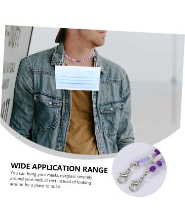 CLISPEED 2 Pcs Glasses Mask Chain & Napkin Clip - Adjustable Face Protection Lanyard with Beads for Kids & Adults - Buy Online on GoSupps.com