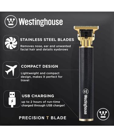 Westinghouse Beard Trimmer for Men - Precision Cordless Electric Trimmer with 4 Attachments | Premium Rechargeable Hair & Beard Grooming - Buy Online on GoSupps.com