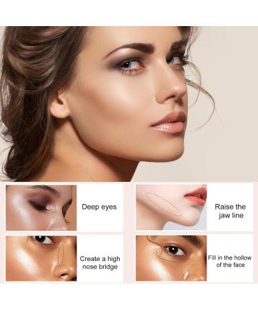 Highlighter Makeup Stick Waterproof Moisturizing Metallic Highlighter Stick for Body (Type A) - Buy Online on GoSupps.com