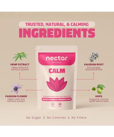 Nectar Calm Patches | 10-Pack for All-Day Relaxation & Unwinding | with Hemp Passion Flower & Valerian Root - Buy Online on GoSupps.com
