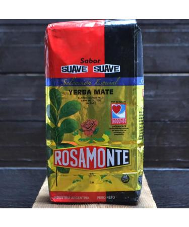 Hreniuk SA (Rosamonte) Yerba Mate Tea Set Rosamonte Traditional 1kg + Rosamonte Suave Special Selection 05 kg Mate Tea from Argentina Mate Tea made from mate leaves mate pieces and finely ground leaves Traditional 1 kg + S  - Buy Online on GoSupps.com