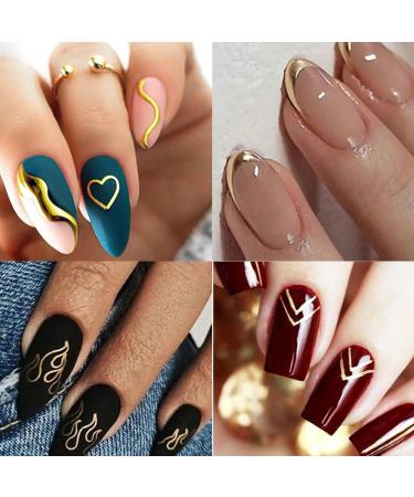 Nail Art Pens - Gold Nail Drawing Graffiti Pen Set for DIY Nail Art - Buy Online on GoSupps.com