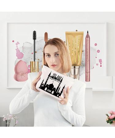 Levlo Islam Allah Cosmetic Bag - Islamic Religious Gift for Women & Girls | Zippered Makeup Bag - 'Islam is My Deen Jannah is My Dream' - Buy Online on GoSupps.com