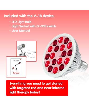 Bestqool Red Light Therapy 660nm & 850nm 18 LEDs Near Infrared Device for Skin & Pain Relief - Buy Online on GoSupps.com
