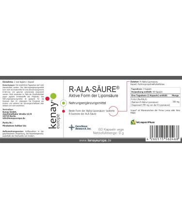 Buy R-Alpha Lipoic Acid 300mg - Bio-Enhanced Vegan Capsules - 60 Veggie Capsules | International Shipping Available - Buy Online on GoSupps.com