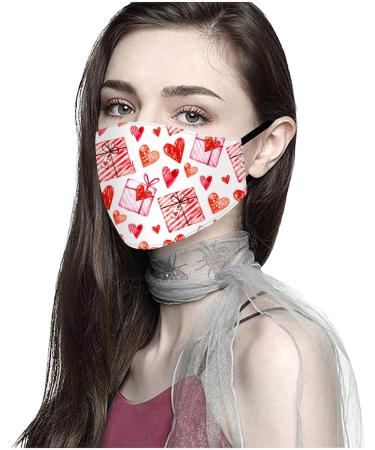 ZQP Christmas Valentine's Day Face_Masks for Adult Resuable Washable Printed Face Bandanas Breathable for Outdoor Working Traving Camping - Buy Online on GoSupps.com