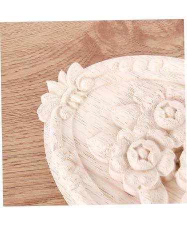 GRIRIW Floral Decor 1pc Wall Appliques Onlays Solid Wood Cabinet Onlay Applique Wood Applique European Style Bed Table - Buy Online on GoSupps.com