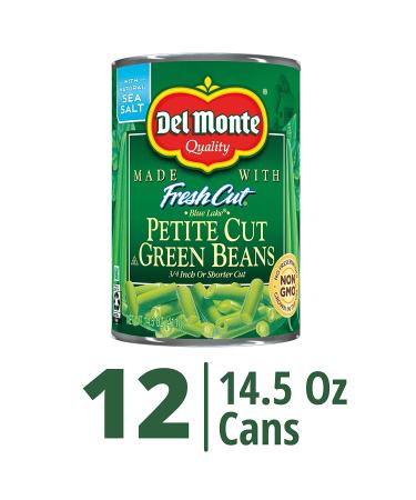 Del Monte Petite Cut Green Beans 14.5 Oz - Pack of 12 | Fresh Canned Beans for Healthy Meals - Buy Online on GoSupps.com