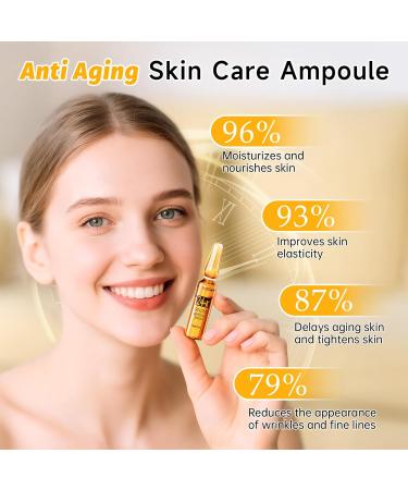 24K Gold Serum Ampoule Anti Aging 24K Gold Serum for Face Moisturizes & Soothes Skin Boosts Firmness & Hydration Golden Foil Particles Reduces Fine Lines Wrinkles Dryness 3 Boxes of 21 - Buy Online on GoSupps.com