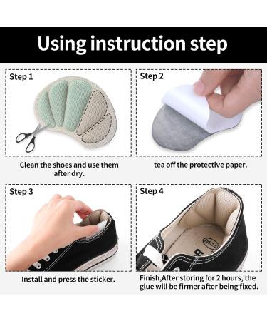 Sibba Shoe Fillers & Heel Grips Set - Adjustable Inserts for Big Shoes, Comfort Insoles and Heel Liner Pads for Ladies, Skin Color - 2 Pairs Each - Buy Online on GoSupps.com