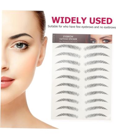 Baluue 24 Pcs Eyebrow Stickers Temporary Eyebrow Imitation Eyebrow 4d Temporary Eyebrows Soy Ink Black 7X1X0.1CMx2pcs Blackx2pcs - Buy Online on GoSupps.com