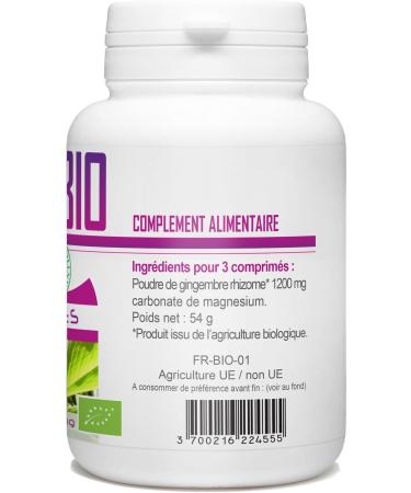 Organic Ginger - 400 mg - 120 tablets - Buy Online on GoSupps.com