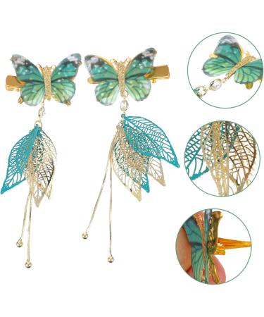 DOITOOL 1 Pair Tulle Butterfly Hair Clip Hair Barrettes Hair Pin Hair Claw Clips for Women Snap Barrettes for Women Butterfly Hair Accessories Classic Tassel Barrette Pair Clip - Buy Online on GoSupps.com
