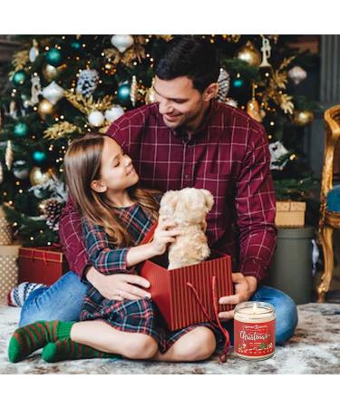 Christmas Scented Candle Gift Set - 8 oz Apple Cinnamon Aromatherapy - Perfect Holiday Gifts for Mom Women & Men - Green Label Santa Red Candle - Buy Online on GoSupps.com