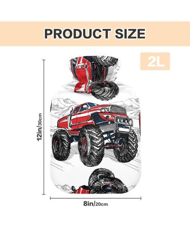 Hot Water Bottle with Cover - 2L Truck & Car Heating Pad for Neck & Shoulder Pain Relief - Buy Online on GoSupps.com