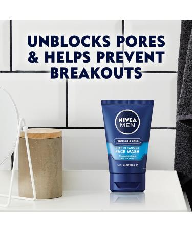  NIVEA MEN NIVEA MEN Deep Cleaning Nettoyant visage Protect & Care (100 ml) - Buy Online on GoSupps.com