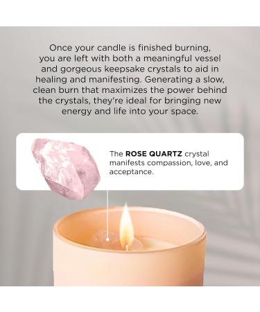 Jill & Ally Love Crystal Manifestation Candle - Mediterranean Fig Rose Quartz 100% Soy 45 Hours Burn Time Romantic Aromatherapy for Self-Love & Relationships - Shop Internationally - Buy Online on GoSupps.com