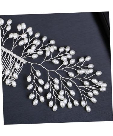 DOITOOL Hair Accessory Hair Accessories Hair Piece for Women Hair Trinkets Hair Ornaments Handmade Hair Comb Elegant Headdress Party Headwear Manual Hairpin Pearl Headgear Women's White - Buy Online on GoSupps.com