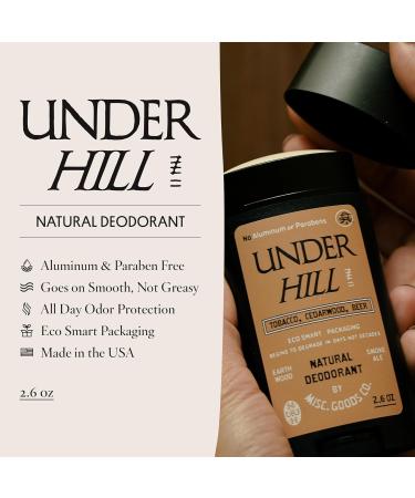 All Natural Deodorant For Men | All Day Odor Paraben Free & Aluminum Free Men's Deodorant | Skin Safe Natural Extract of Coconut Oil Shea Butter & Baking Soda | Underhill -2.6 Oz - Buy Online on GoSupps.com