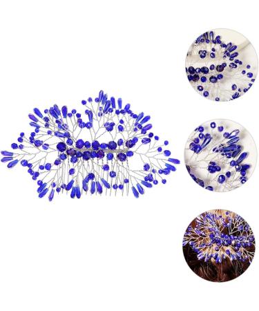 Ipetboom bride hair clip fine Miss bride headpieces for wedding banquet headgear crystal hair clip comb rhinestones prom wedding blue crystal hair comb rhinestone hair clips - Buy Online on GoSupps.com