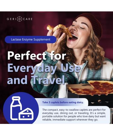 Lactase Enzyme Dairy Relief Caplets 3000 FCC Units Digestive Enzyme Supplement for Dairy Products for Better Lactose Digestion Helps Prevent Gas Bloating & Stomach Discomfort 120 Count (2pk) 120 Count (Pack of 2) - Buy Online on GoSupps.com