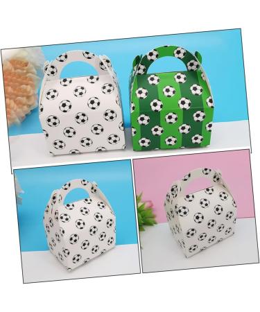 HOMSFOU 50pcs Boxes Soccer Party Cake Boxes Soccer Party Favor Bags Wedding Candy Boxes Sports Party Favor Boxes Clear Treat Boxes Soccer Ball Paper Candy Boxes Gift Snack Bag White 1 count (Pack of 1) White - Buy Online on GoSupps.com