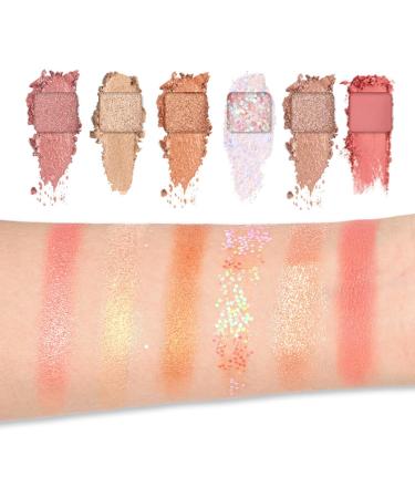 Zynewa Eyeshadow Palette 25 Colors Nude Eyeshadow Long Lasting Vegan Warm Matte Shimmer Brown Earth Eyeshadow Palette No Loose Particles Does Not Run Includes 8 Eyeshadow Brushes - Buy Online on GoSupps.com