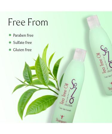 SoZo Peppermint Tea Tree Oil Shampoo - 8oz | Deep Cleansing for Dry Scalp Dandruff Removal & Hair Growth - Buy Online on GoSupps.com