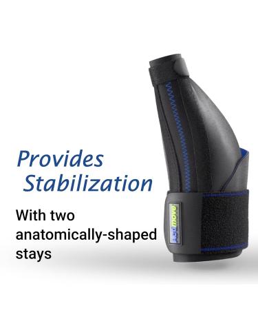 Actimove Sports Edition Thumb Stabilizer - Pain Relief for Strains Sprains & Inflammation | Left/Right Wear - Small/Medium - Black - Buy Online on GoSupps.com