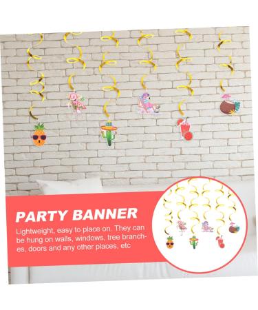 Alipis 2 Sets Flamingo Spiral Decorations | Luau Party Supplies Christmas Tree Decor & Hawaiian Balloons - Buy Online on GoSupps.com