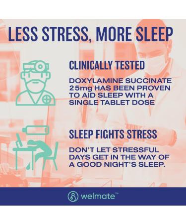 WELMATE Nighttime Wellness Bundle: Mucus Relief Guaifenesin 600mg Mucus Relief (200 Ct) & Doxylamine Succinate 25mg Sleep Aid (200 Ct) | Extended Relief for Restful Sleep - Buy Online on GoSupps.com